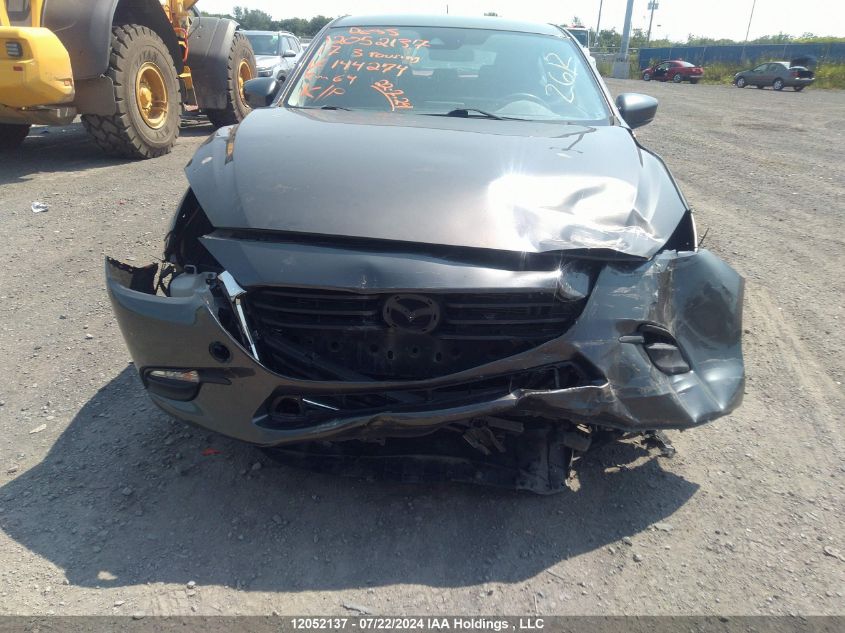 2017 Mazda 3 Touring VIN: 3MZBN1L70HM144274 Lot: 12052137