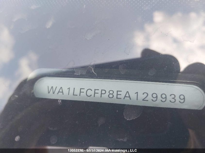 2014 Audi Q5 VIN: WA1LFCFP8EA129939 Lot: 12052220