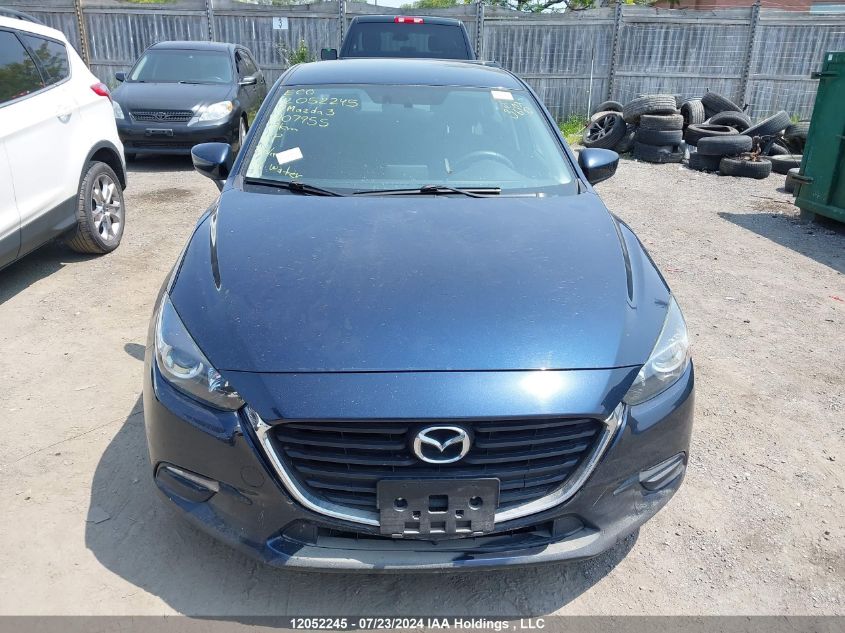 2017 Mazda Mazda3 VIN: JM1BN1U76H1107955 Lot: 12052245