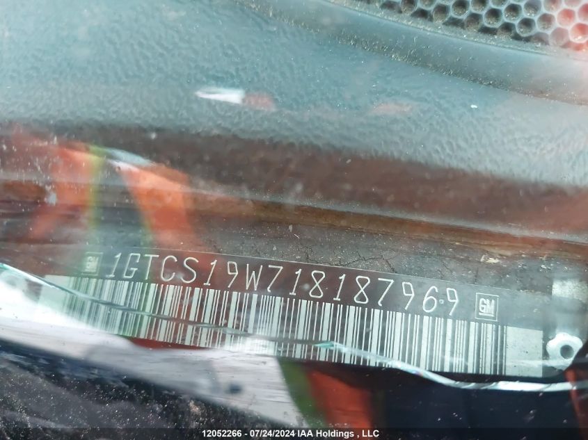 2001 GMC Sonoma VIN: 1GTCS19W718187969 Lot: 12052266