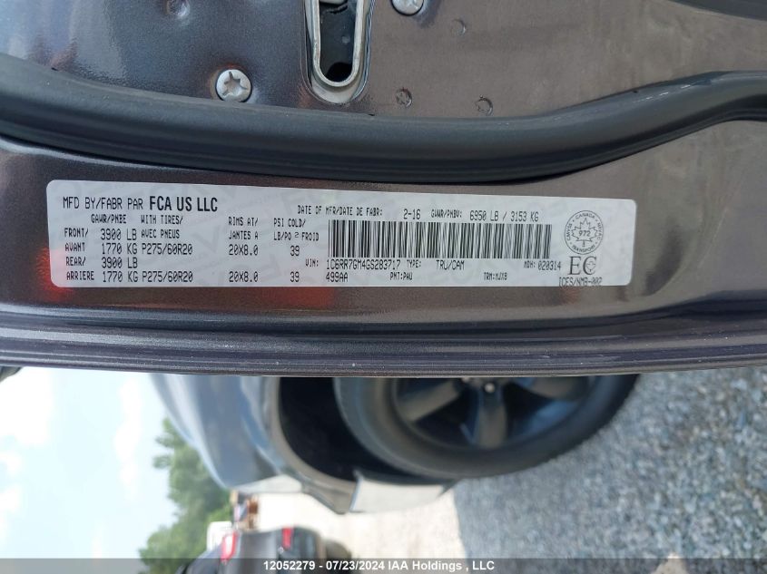 2016 Ram 1500 Slt VIN: 1C6RR7GM4GS283717 Lot: 12052279