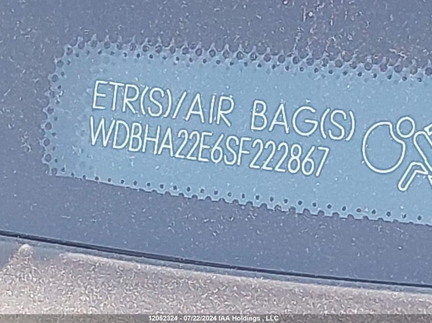 1995 Mercedes-Benz C 220 VIN: WDBHA22E6SF222867 Lot: 12052324