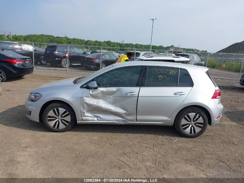 2019 Volkswagen E-Golf VIN: WVWPR7AU8KW911840 Lot: 12052384