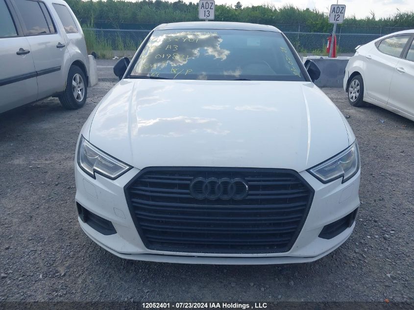 2018 Audi A3 Sedan VIN: WAUAUGFF7J1019831 Lot: 12052401