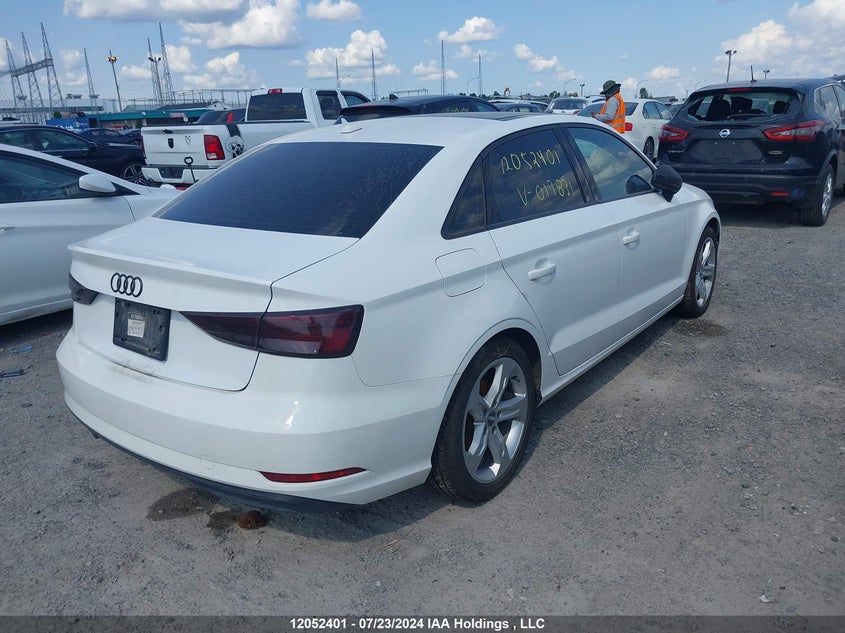 2018 Audi A3 Sedan VIN: WAUAUGFF7J1019831 Lot: 12052401