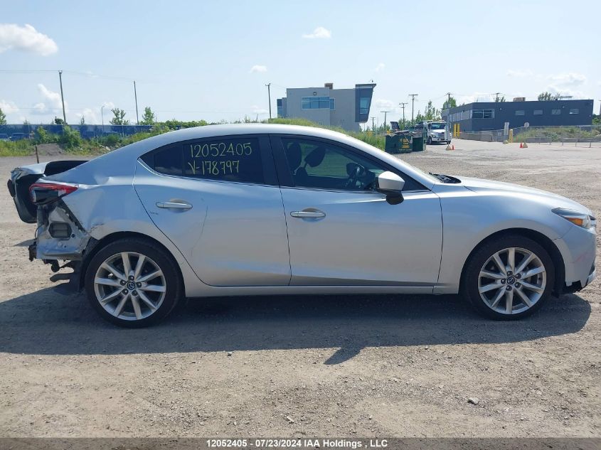 2018 Mazda 3 Grand Touring VIN: 3MZBN1W36JM178797 Lot: 12052405