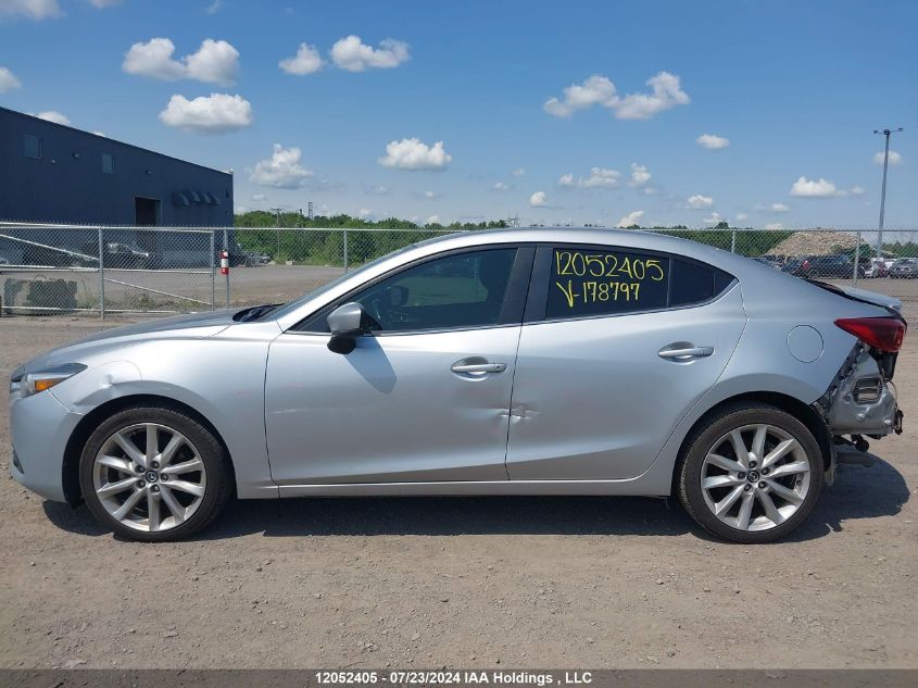 2018 Mazda 3 Grand Touring VIN: 3MZBN1W36JM178797 Lot: 12052405