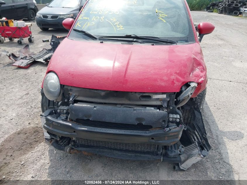 2013 Fiat 500 Sport VIN: 3C3CFFHH0DT628730 Lot: 12052458