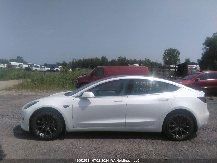 2020 Tesla Model 3 VIN: 5YJ3E1EA1LF722105 Lot: 12052576