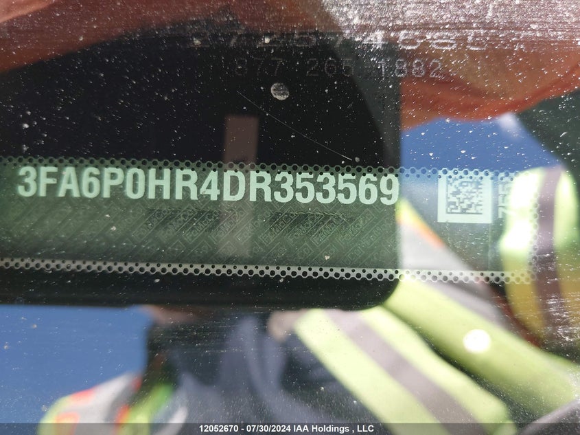 2013 Ford Fusion Se VIN: 3FA6P0HR4DR353569 Lot: 12052670