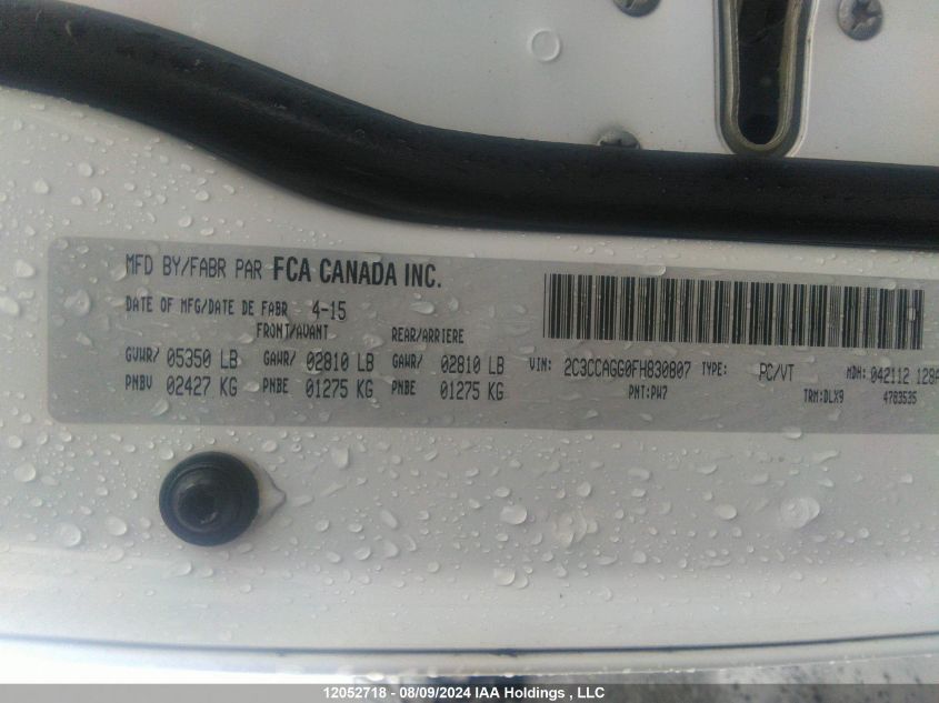 2015 Chrysler 300 S VIN: 2C3CCAGG0FH830807 Lot: 12052718