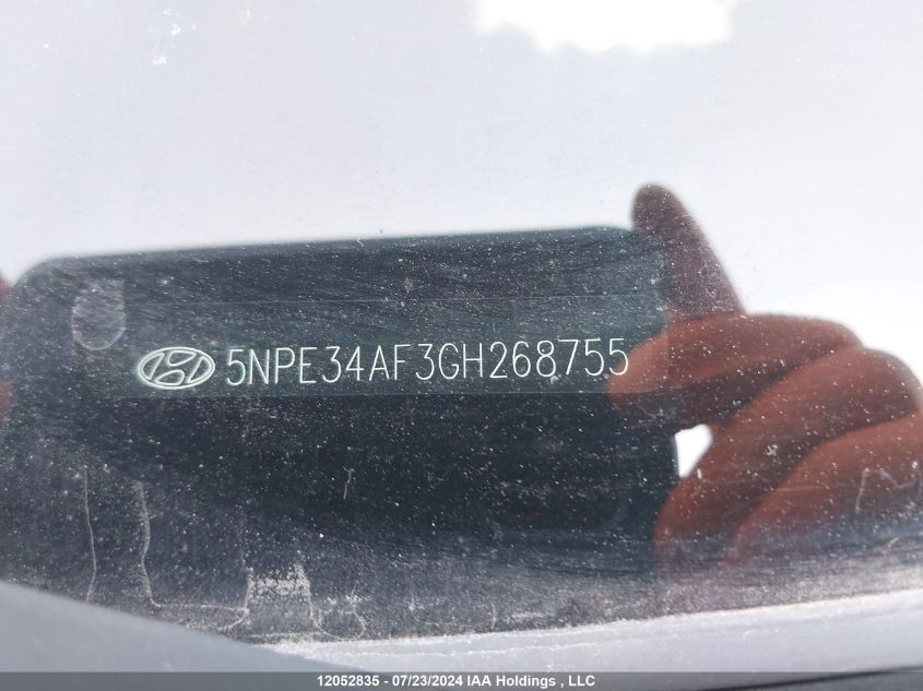 2016 Hyundai Sonata Sport/Limited VIN: 5NPE34AF3GH268755 Lot: 12052835