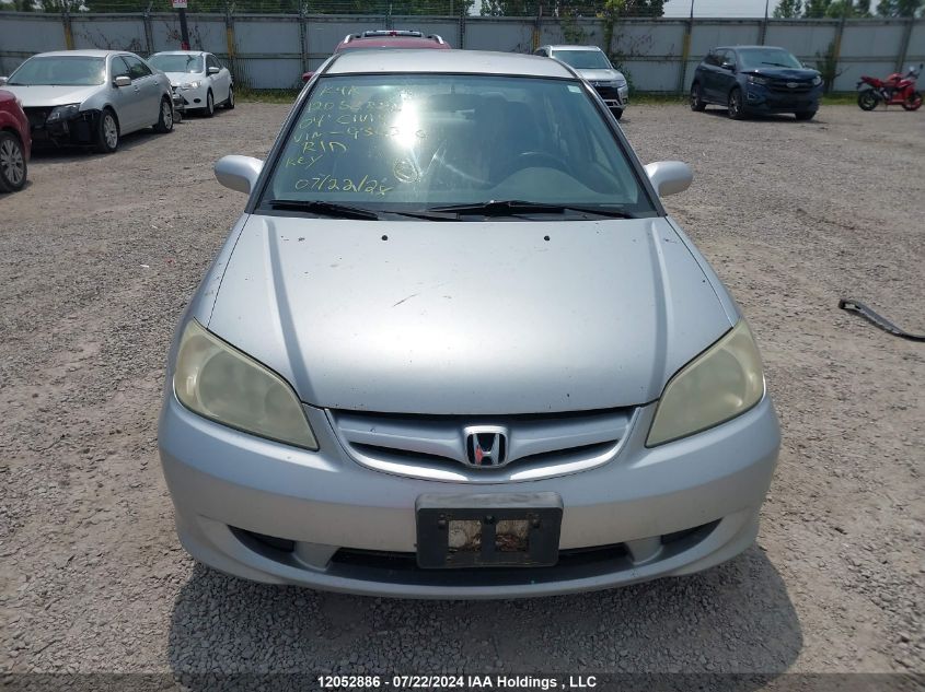 2004 Honda Civic VIN: 2HGES15654H936380 Lot: 12052886