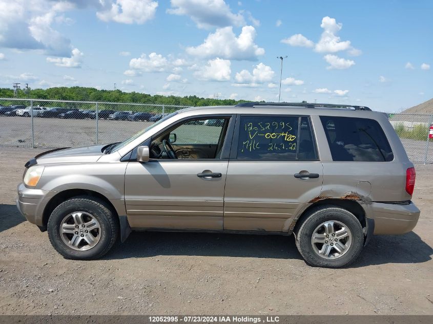 2003 Honda Pilot Exl VIN: 2HKYF18523H007420 Lot: 12052995