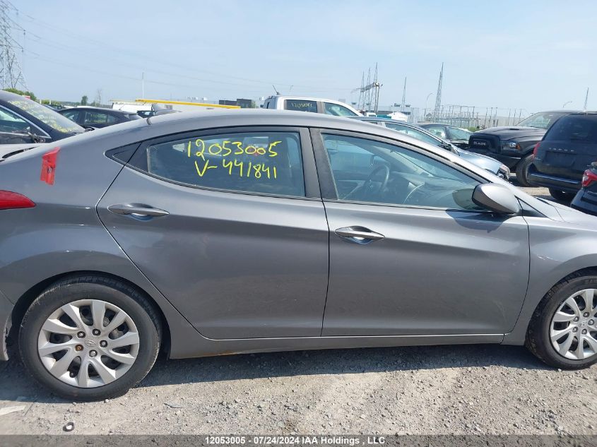 2013 Hyundai Elantra VIN: 5NPDH4AE7DH441841 Lot: 12053005