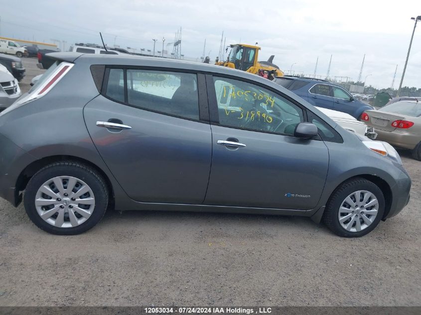 2015 Nissan Leaf S/Sv/Sl VIN: 1N4AZ0CP7FC318990 Lot: 12053034