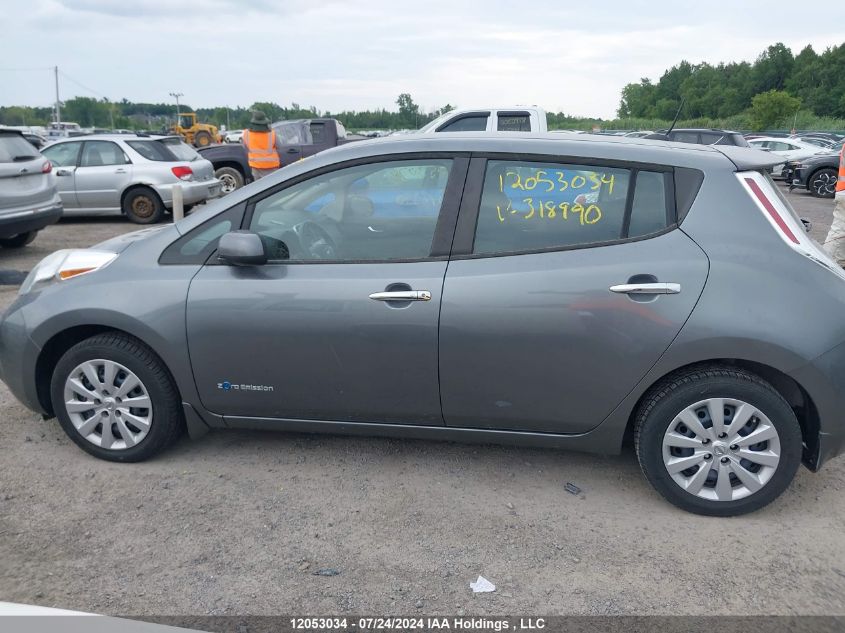 2015 Nissan Leaf S/Sv/Sl VIN: 1N4AZ0CP7FC318990 Lot: 12053034