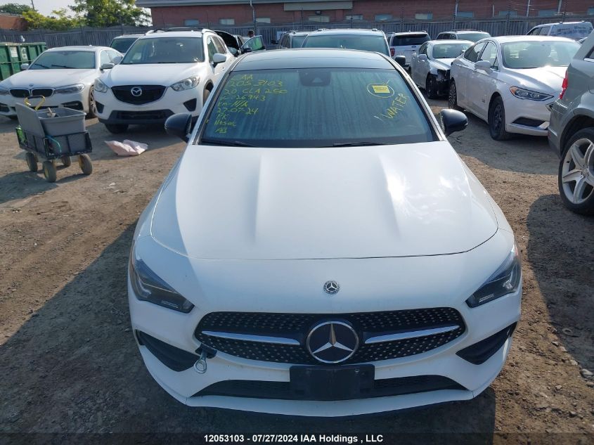 2020 Mercedes-Benz Cla 250 4Matic VIN: WDD5J4HBXLN026943 Lot: 12053103