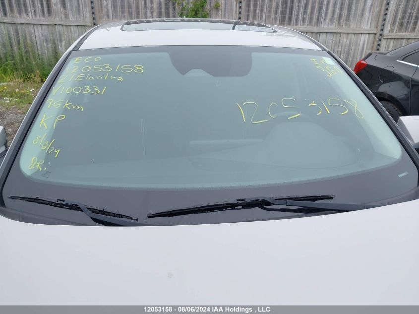 2021 Hyundai Elantra Preferred Ivt With Sun And Tech Package VIN: KMHLM4AG8MU100331 Lot: 12053158