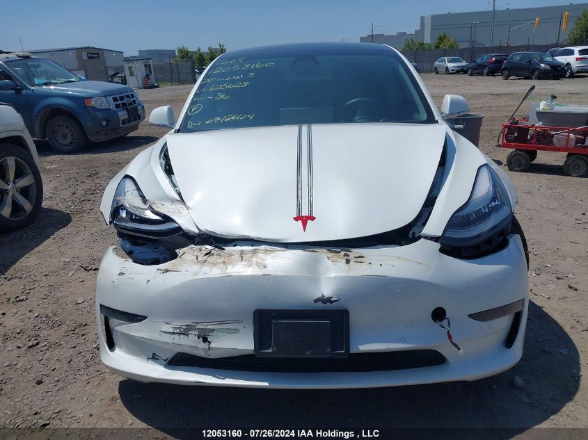 2020 Tesla Model 3 VIN: 5YJ3E1EA8LF625628 Lot: 12053160