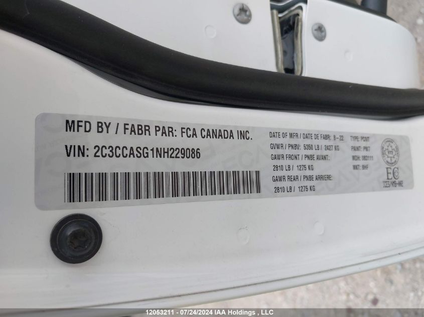 2022 Chrysler 300 Touring L VIN: 2C3CCASG1NH229086 Lot: 12053211