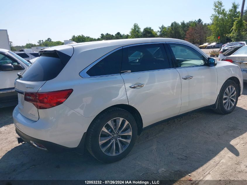 2016 Acura Mdx VIN: 5FRYD4H43GB507541 Lot: 12053232