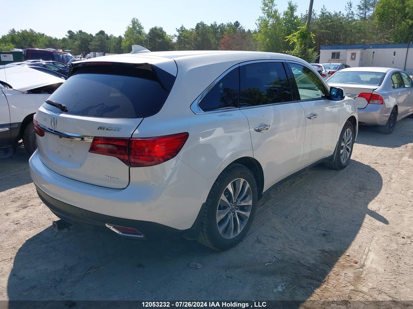2016 Acura Mdx VIN: 5FRYD4H43GB507541 Lot: 12053232