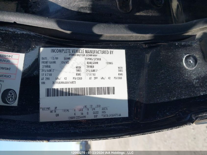 2010 Lincoln Town Car VIN: 2L1FL8JW6AX616823 Lot: 12053270