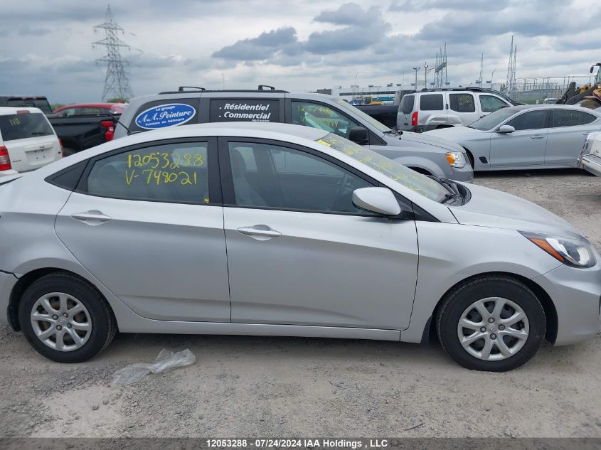 2014 Hyundai Accent Gls/Gs VIN: KMHCT4AE7EU748021 Lot: 12053288