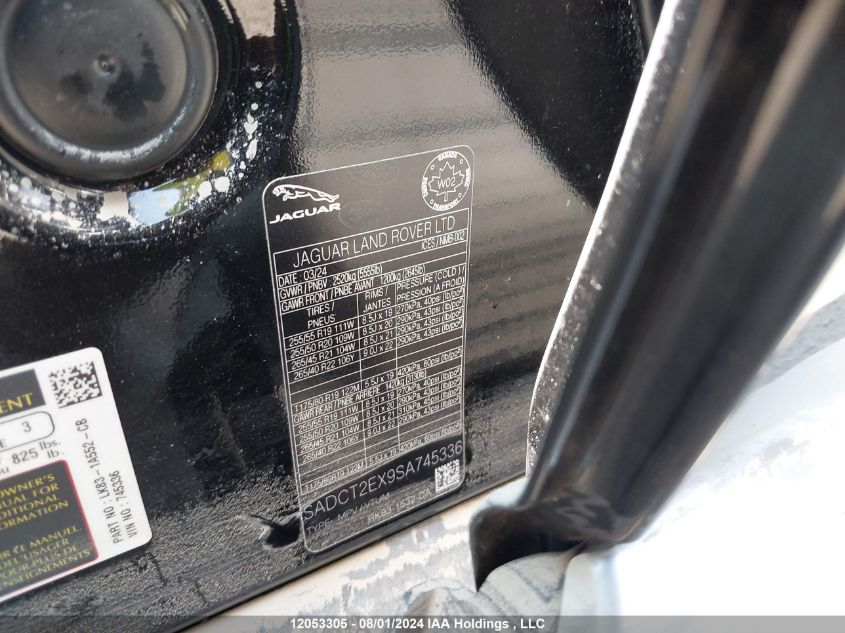 2025 Jaguar F-Pace VIN: SADCT2EX9SA745336 Lot: 12053305