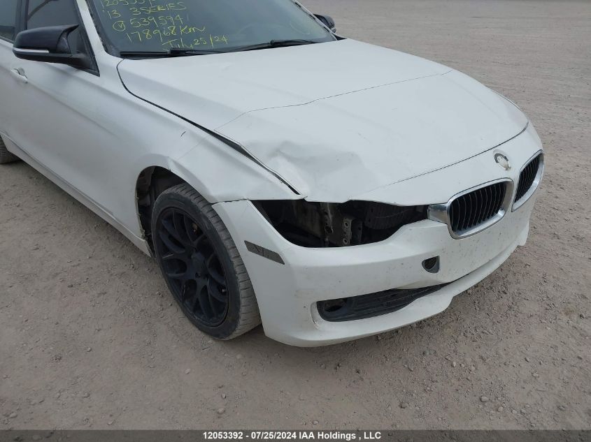 2013 BMW 3 Series VIN: WBA3B3C58DF539594 Lot: 12053392