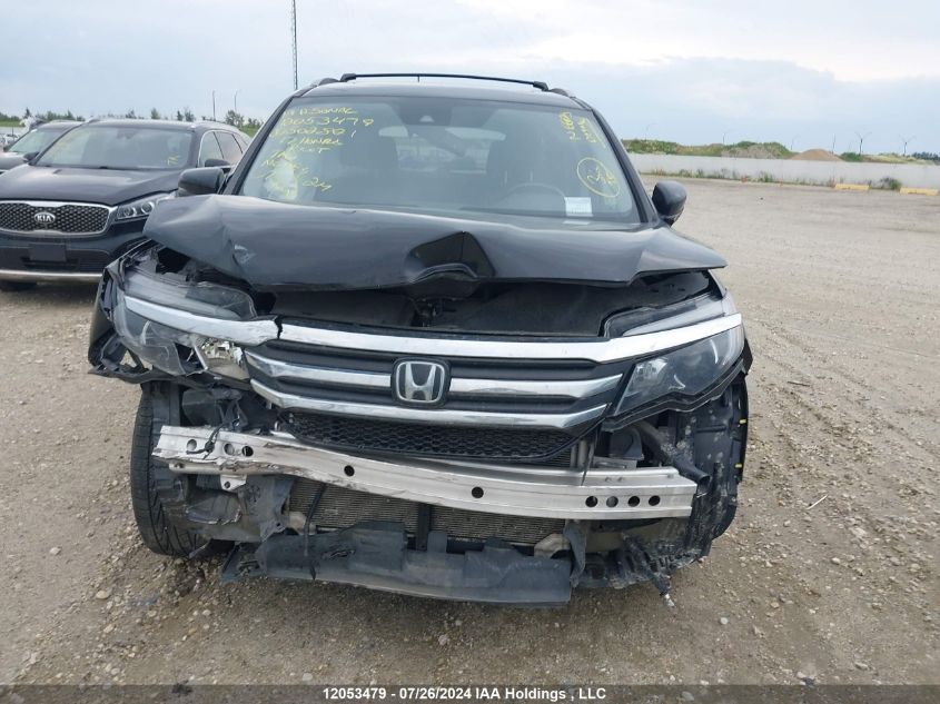 2017 Honda Pilot Exln VIN: 5FNYF6H72HB502821 Lot: 12053479