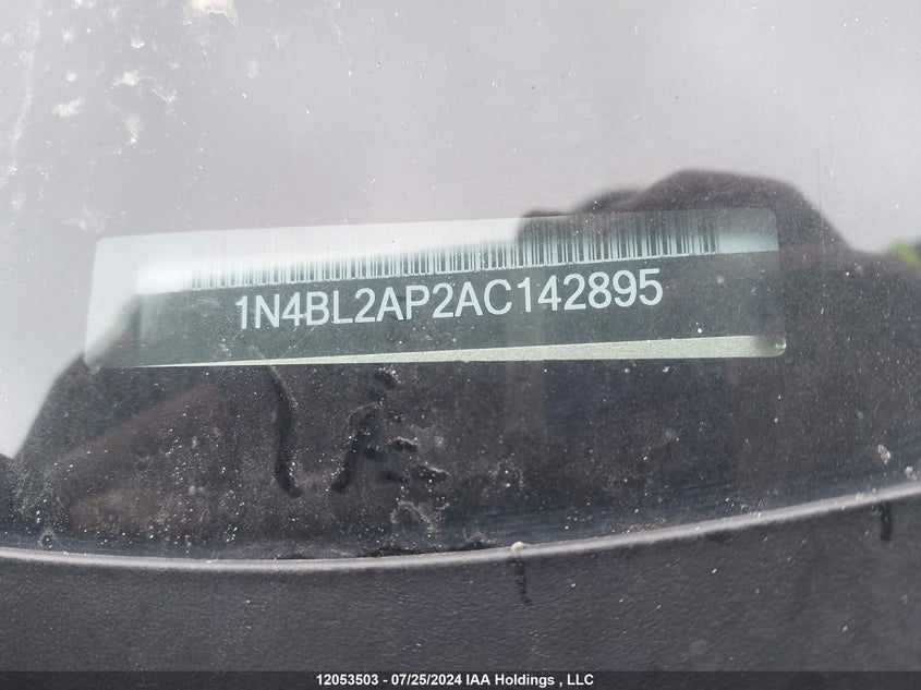 2010 Nissan Altima 3.5 Sr VIN: 1N4BL2AP2AC142895 Lot: 12053503