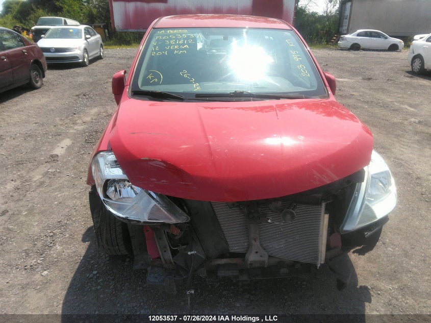 2012 Nissan Versa S/Sl VIN: 3N1BC1CP3CL381612 Lot: 12053537