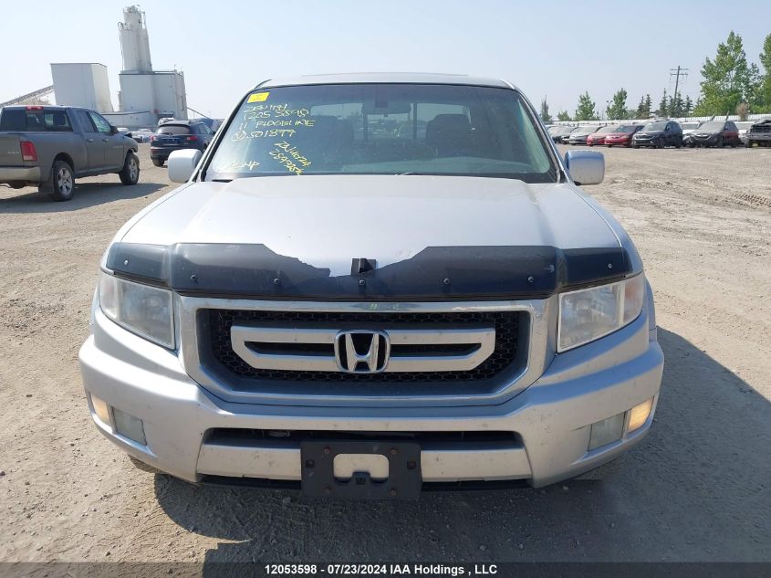 2011 Honda Ridgeline Rtl VIN: 5FPYK1F54BB501877 Lot: 12053598