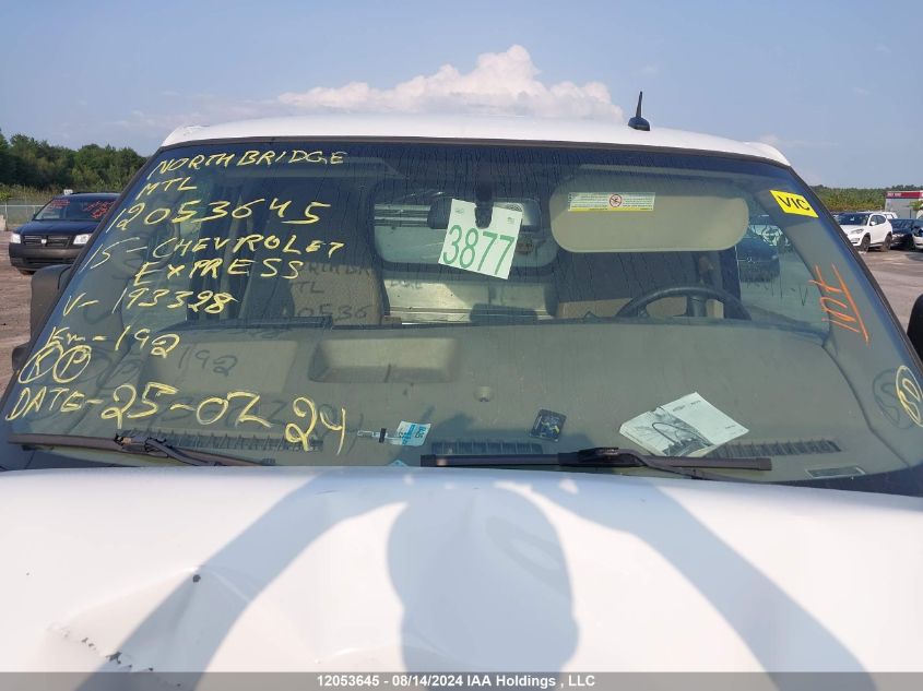 2015 Chevrolet Express G2500 VIN: 1GCWGGFF2F1193328 Lot: 12053645