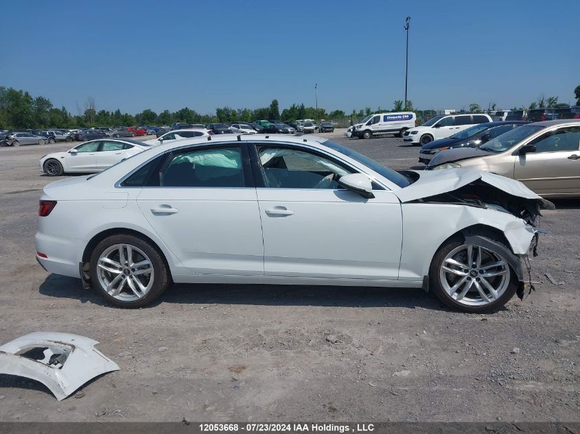 2019 Audi A4 VIN: WAUCNAF4XKN002940 Lot: 12053668