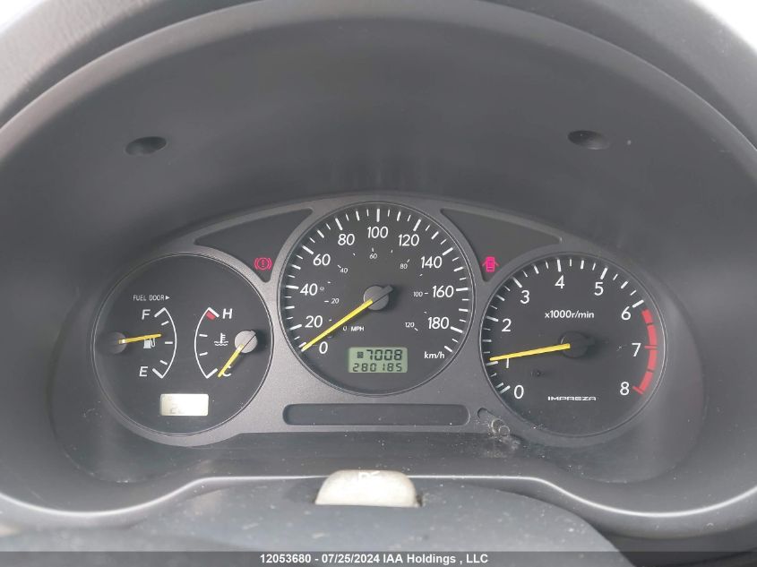 2003 Subaru Impreza VIN: JF1GG68583G801631 Lot: 12053680