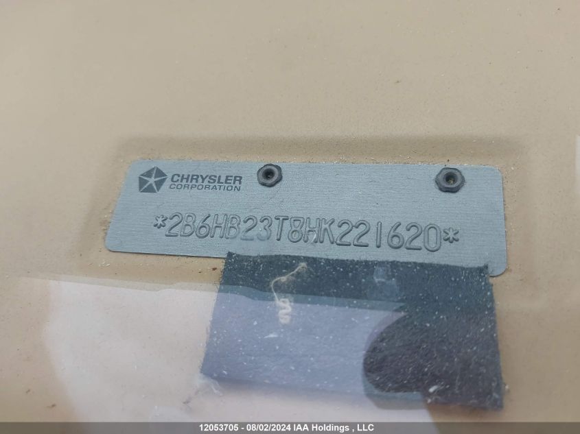 1987 Dodge Ram Van B250 VIN: 2B6HB23T8HK221620 Lot: 12053705