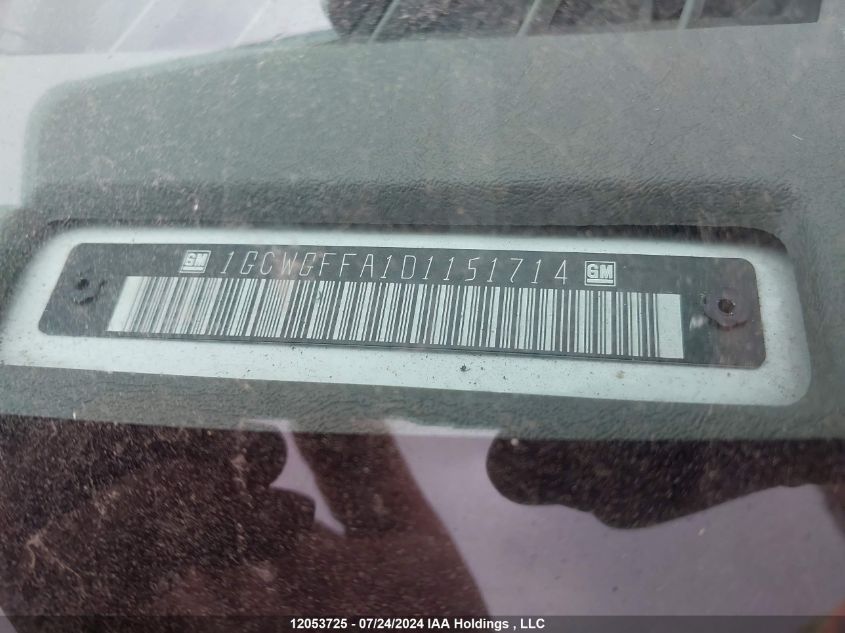 2013 Chevrolet Express VIN: 1GCWGFFA1D1151714 Lot: 12053725