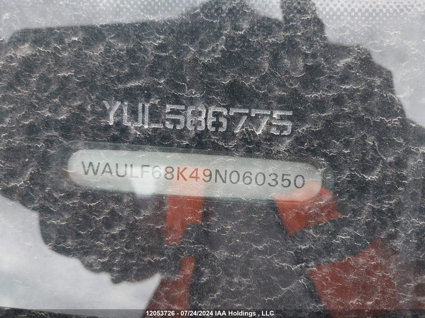 2009 Audi A4 VIN: WAULF68K49N060350 Lot: 12053726