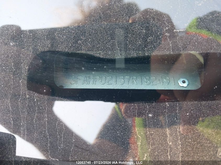 2007 Ford Fusion VIN: 3FAHP02137R182491 Lot: 12053745