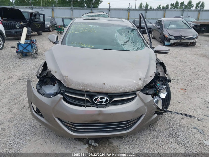 2013 Hyundai Elantra Gls/Limited VIN: 5NPDH4AE3DH341753 Lot: 12053811