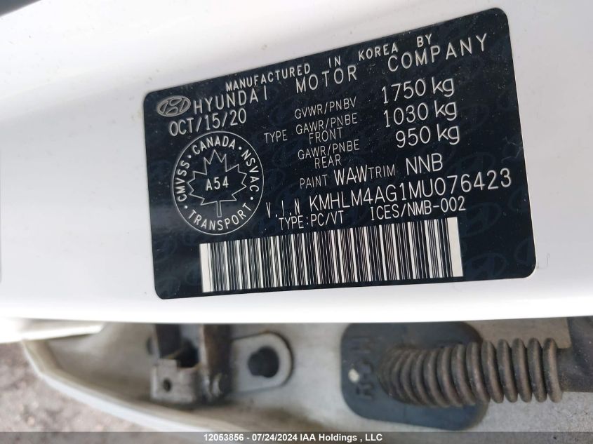 2021 Hyundai Elantra Preferred Ivt With Sun And Tech Package VIN: KMHLM4AG1MU076423 Lot: 12053856