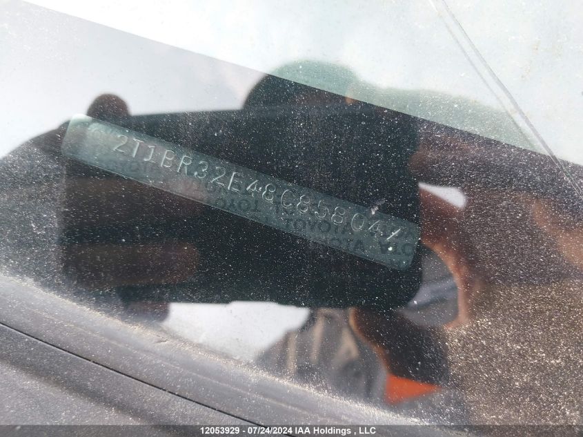 2008 Toyota Corolla Ce/Le/Sport VIN: 2T1BR32E48C858047 Lot: 12053929