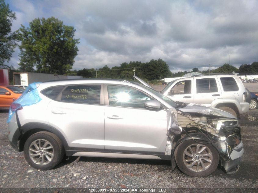 2017 Hyundai Tucson Se VIN: KM8J3CA48HU400452 Lot: 12053991