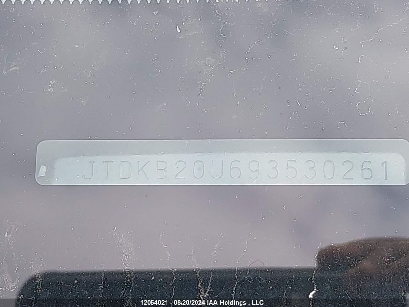 2009 Toyota Prius VIN: JTDKB20U693530261 Lot: 12054021
