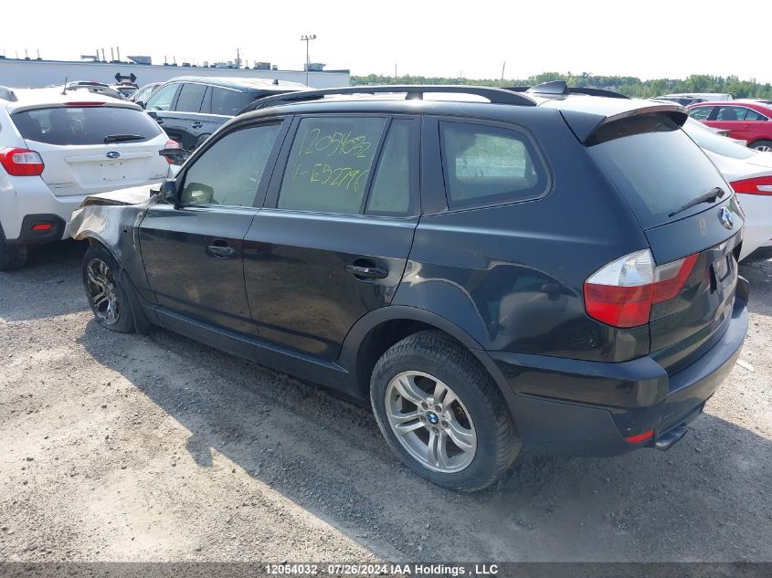 2008 BMW X3 3.0I VIN: WBXPC73478WE52796 Lot: 12054032