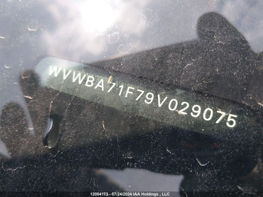 2009 Volkswagen Eos VIN: WVWBA71F79V029075 Lot: 12054173