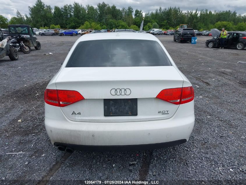 2012 Audi A4 VIN: WAUKFCFL4CN004910 Lot: 12054179